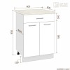 Шкаф-стол НШ60р1ш ЛИРА [км.02012]