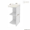 Шкаф-стол НШК30р МАРА [км.02059]