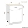 Шкаф-стол НШ60р1ш МАРА [км.02077]