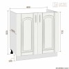 Шкаф под мойку РЕТРО НШ80м [км.00226]