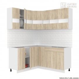Кухня  Корнелия  ЭКСТРА угловая 1,5х1,7 без столешницы [км.01909]