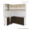 Кухня  Корнелия  ЭКСТРА угловая 1,5х1,8 без столешницы [км.01911]