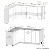 Кухня  Корнелия  ЭКСТРА угловая 1,5х1,8 без столешницы [км.01911]