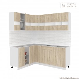 Кухня  Корнелия  ЭКСТРА угловая 1,5х2,0 без столешницы [км.01915]