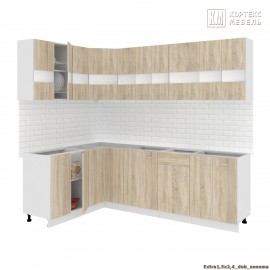 Кухня  Корнелия  ЭКСТРА угловая 1,5х2,4 без столешницы [км.01923]