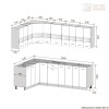 Кухня  Корнелия  ЭКСТРА угловая 1,5х2,5 без столешницы [км.01925]