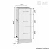 Шкаф-стол РЕТРО НШ30р3ш без столешницы [км.00362]