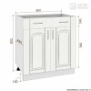 Шкаф-стол РЕТРО НШ80р1ш без столешницы [км.00660]