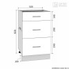 Шкаф настенный НШ50р3ш Без Столешницы ЛИРА [км.02009]