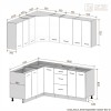 Кухня  Корнелия  ЛИРА угловая 1,5х1,9 Без Столешницы [км.02709]